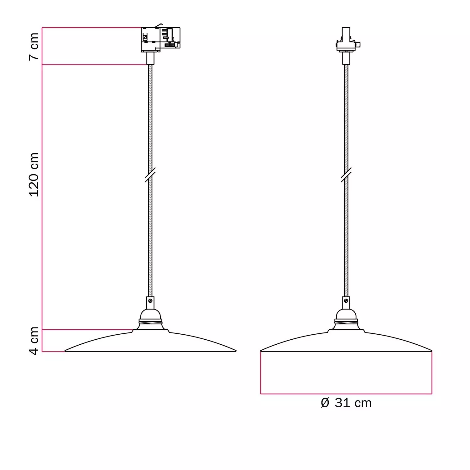 Hanglamp met keramische Piatto kap