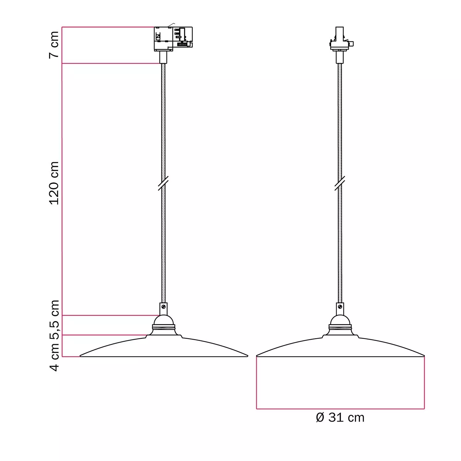 Hanglamp met keramische Piatto kap