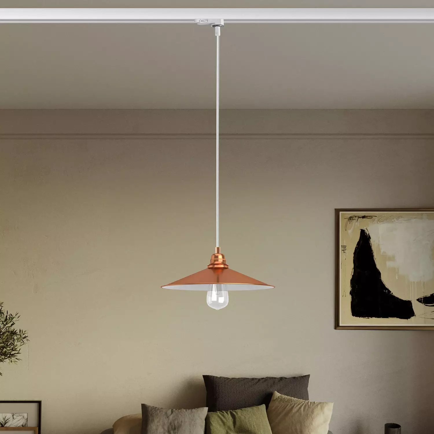 Hanglamp met Swing kap voor rails