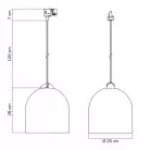 Track hanglamp met Campana M keramische kap