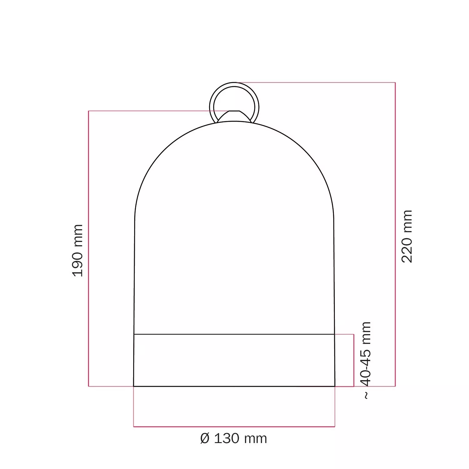 Campana Mini XS tweekleurige lampenkap van keramiek, Materia collectie - Made in Italy