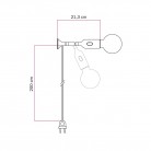 MAG-Y wandlamp met scharnier en siliconen lamphouder met schakelaar