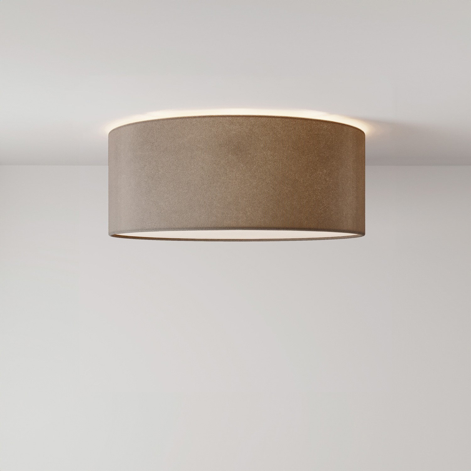 Kleine stoffen plafondlamp - Made in Italy