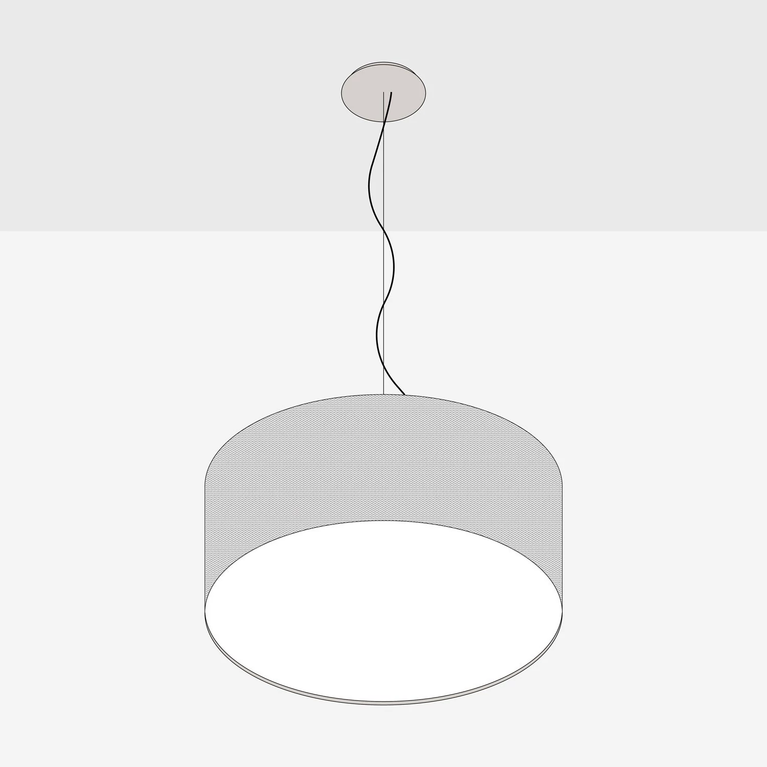 Cilindro stoffen hanglamp Small - Made in Italy