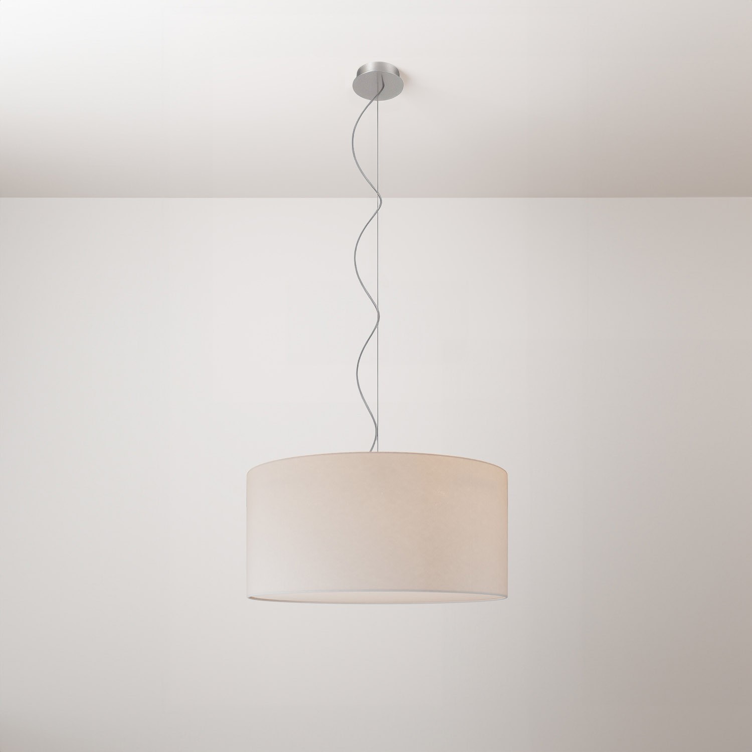 Cilindro Medium stoffen hanglamp met lampenkap - Made in Italy