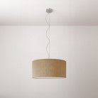 Cilindro Medium stoffen hanglamp met lampenkap - Made in Italy