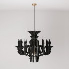 Hanglamp met klassieke SHHANDELIER kap gemaakt van geluidsabsorberend materiaal