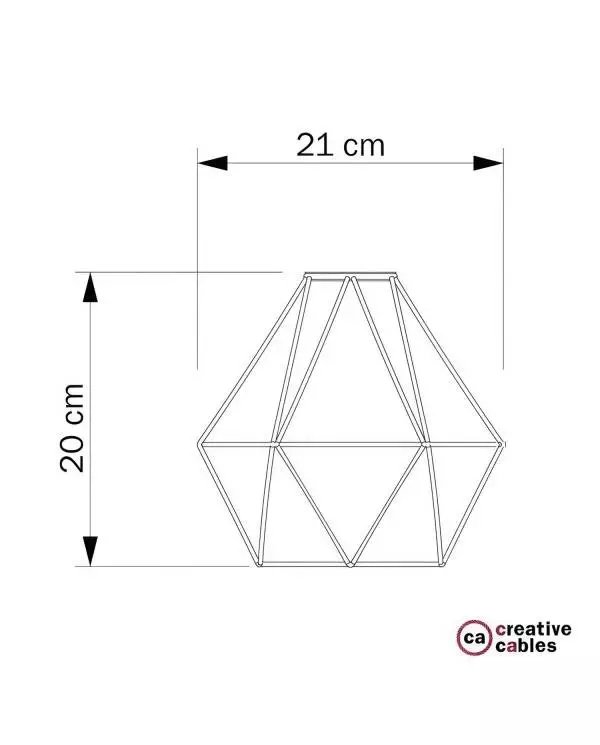 Diamant metalen kooi lampenkap E27