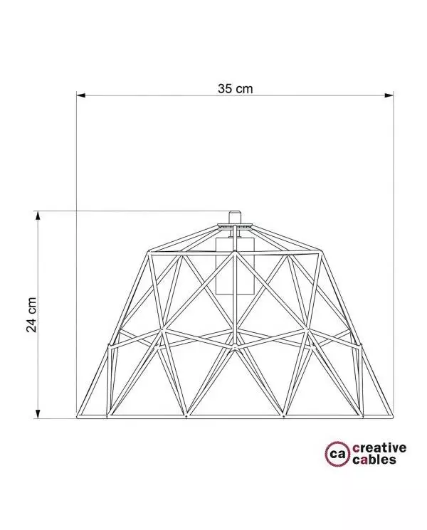 Cage XL Dome metalen lampenkap met E27 fitting