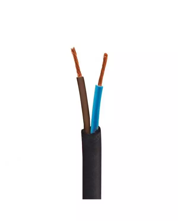 UV-bestendige ronde elektrische kabel met zwarte SM04 stoffen voering voor gebruik buitenshuis-Compatibel met Eiva Outdoor IP65