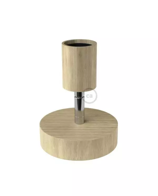 Fermaluce Wood 90°, wand- of plafondlamp van natuurlijk hout