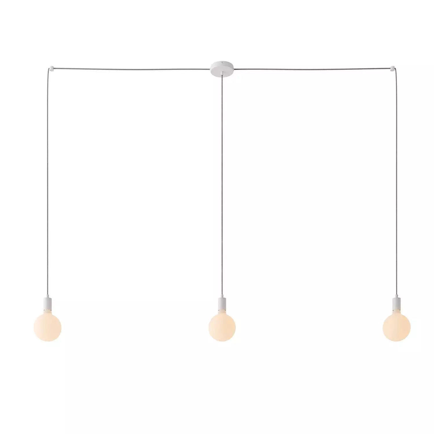 Spider - 3 lichts-meervoudige hanglamp, Made in Italy, compleet met strijkijzersnoer en metalen afwerkingen