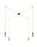 Spider - 4 lichts-meervoudige hanglamp, Made in Italy, compleet met strijkijzersnoer en metalen afwerking