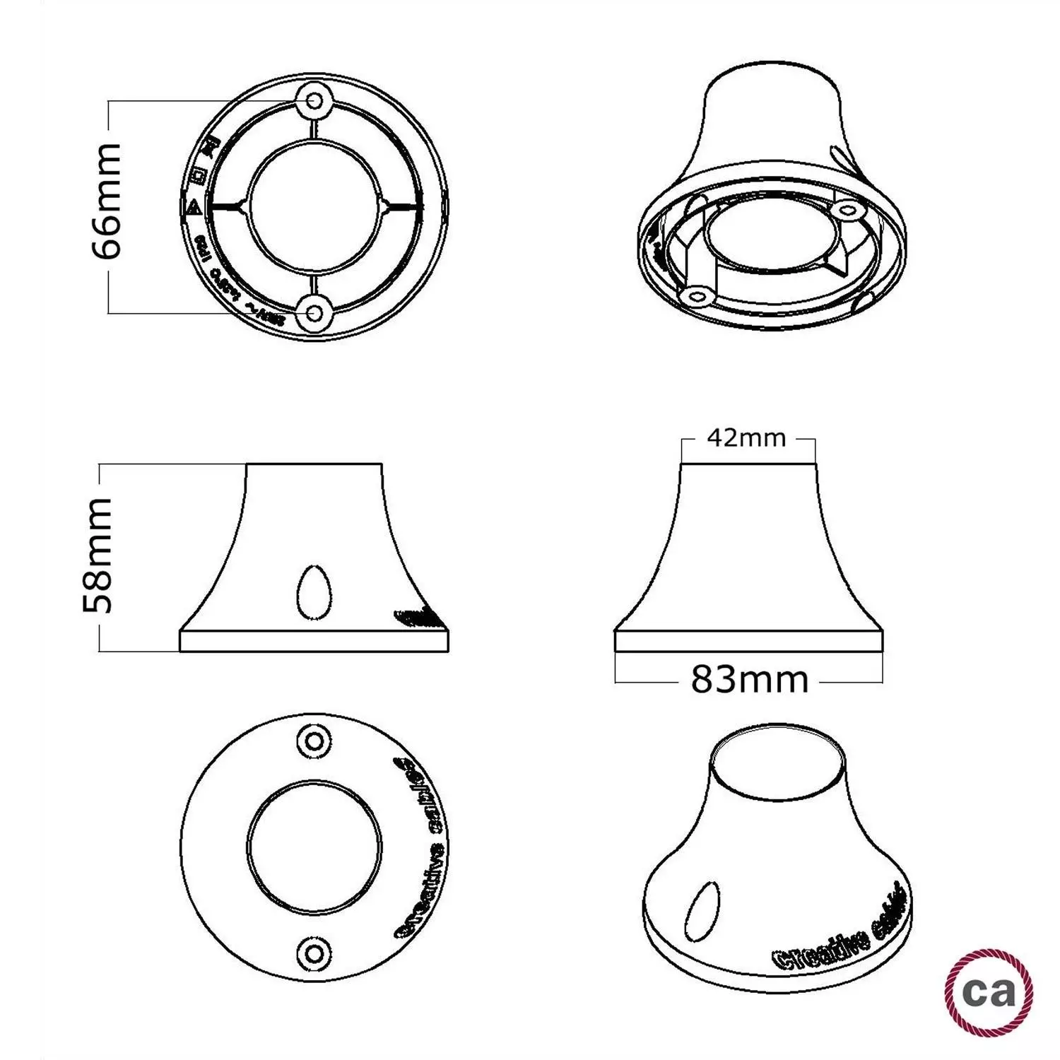 Fermaluce, metalen wand- of plafondlamp