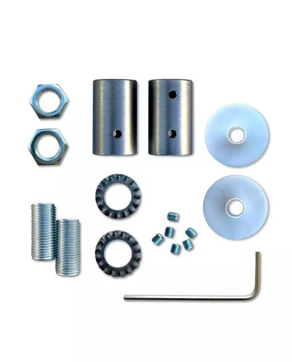 Kit Creative Flex flexibele buis bekleed met titanium RM75 stof met metalen eindstukken