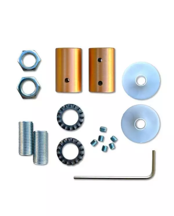 Kit Creative Flex flexibele buis bekleed met titanium RM75 stof met metalen eindstukken