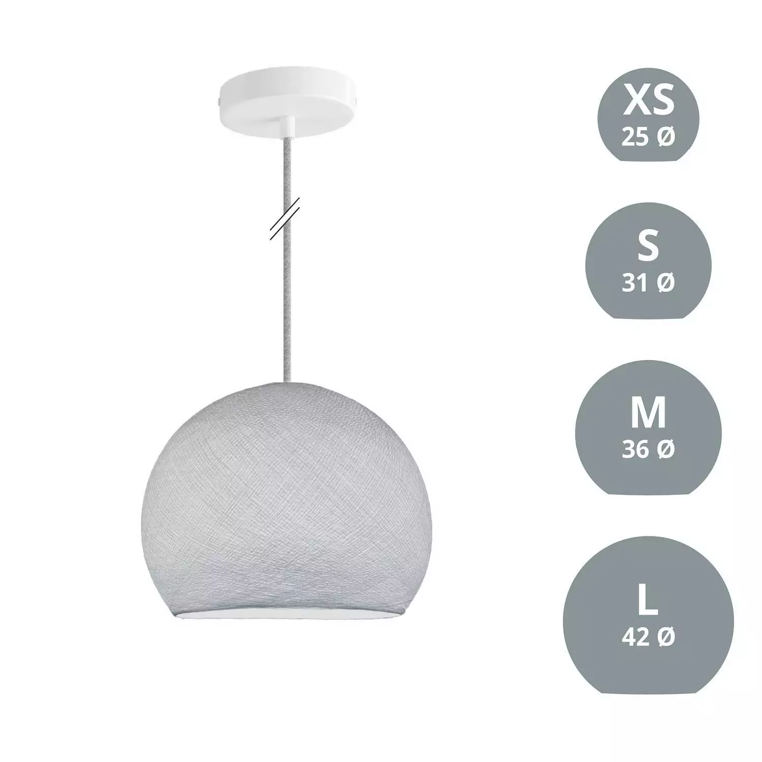 Hanglamp met hangemaakte Dome Lampenkap