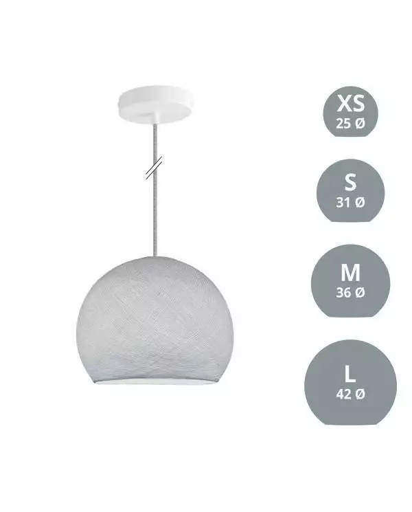 Hanglamp met hangemaakte Dome Lampenkap