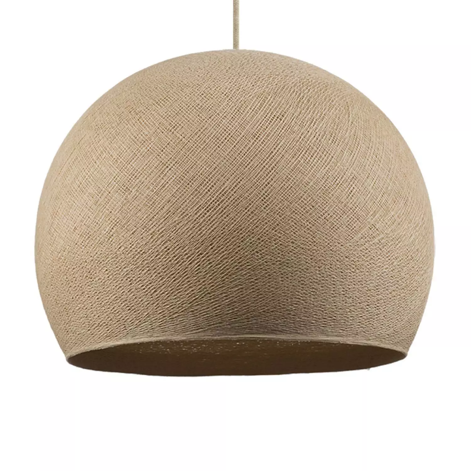 Hanglamp met hangemaakte Dome Lampenkap