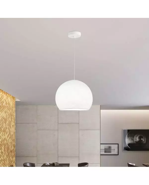 Hanglamp met hangemaakte Dome Lampenkap