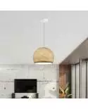 Hanglamp met hangemaakte Dome Lampenkap