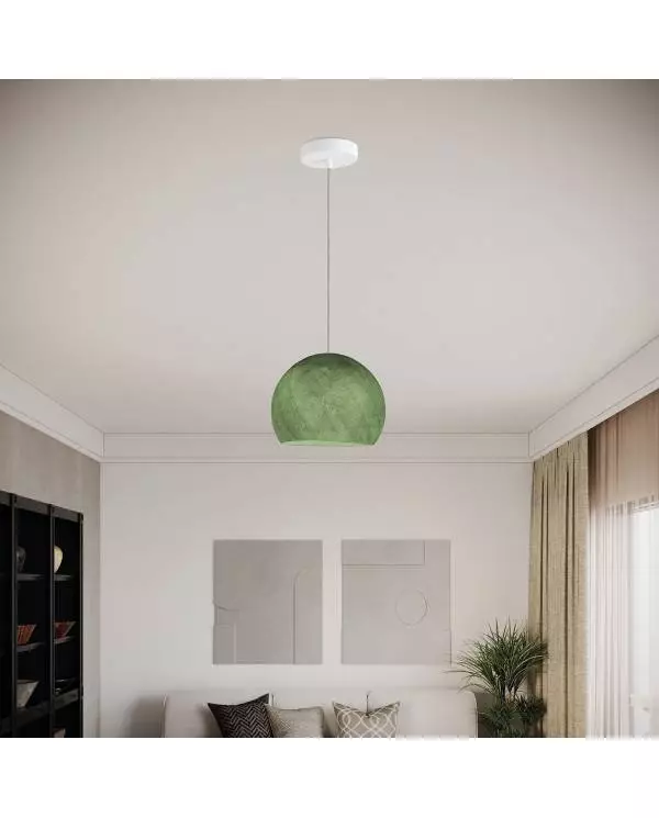 Hanglamp met hangemaakte Dome Lampenkap