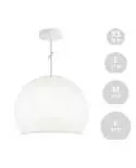 Hanglamp met hangemaakte Dome Lampenkap