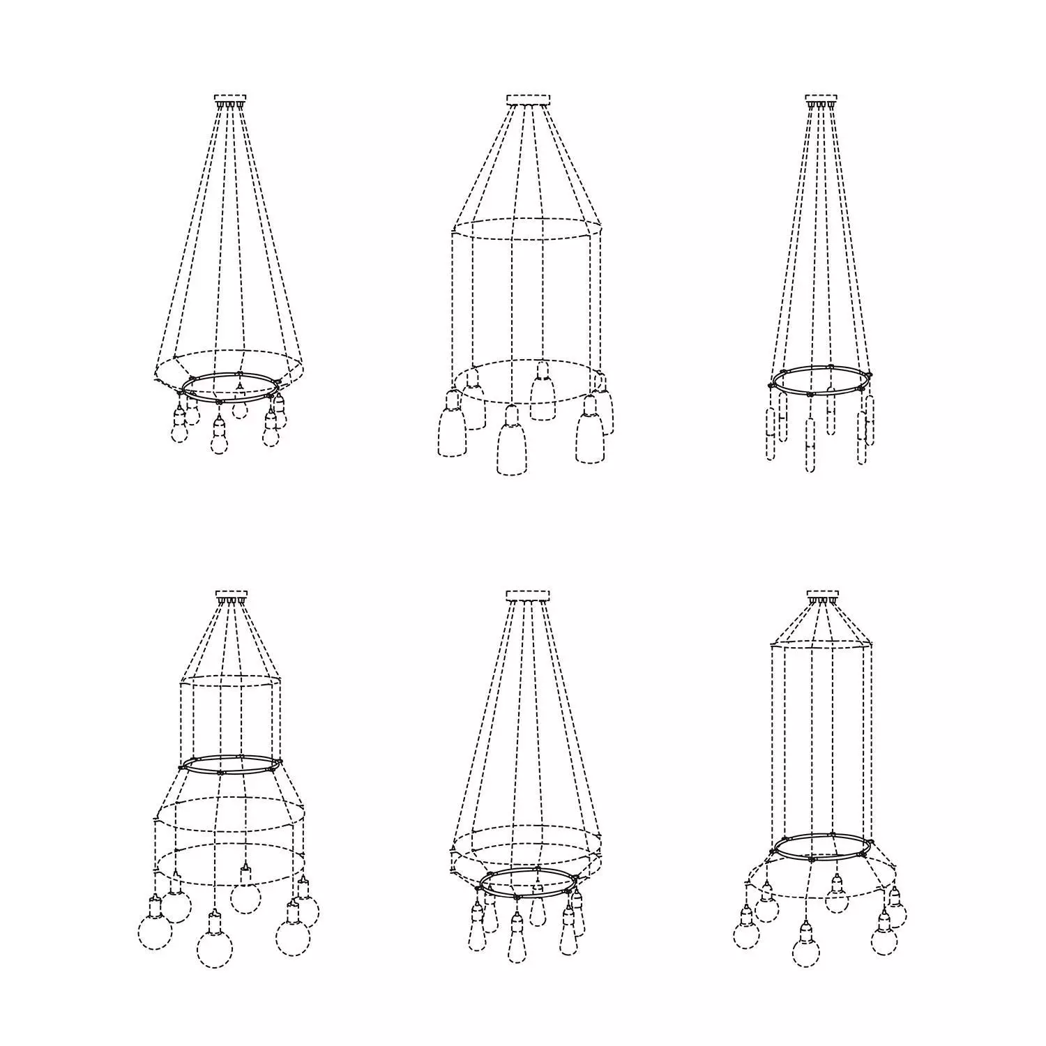 Cage Rond- Accessoire voor hanglampen