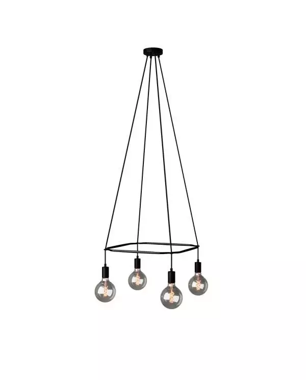 4 Pendels Cage Lamp Globe