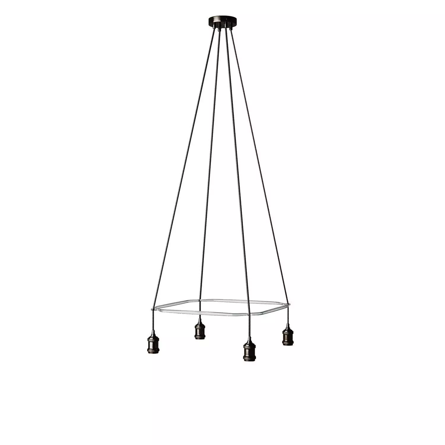 4 Pendels Cage Crystal Lamp