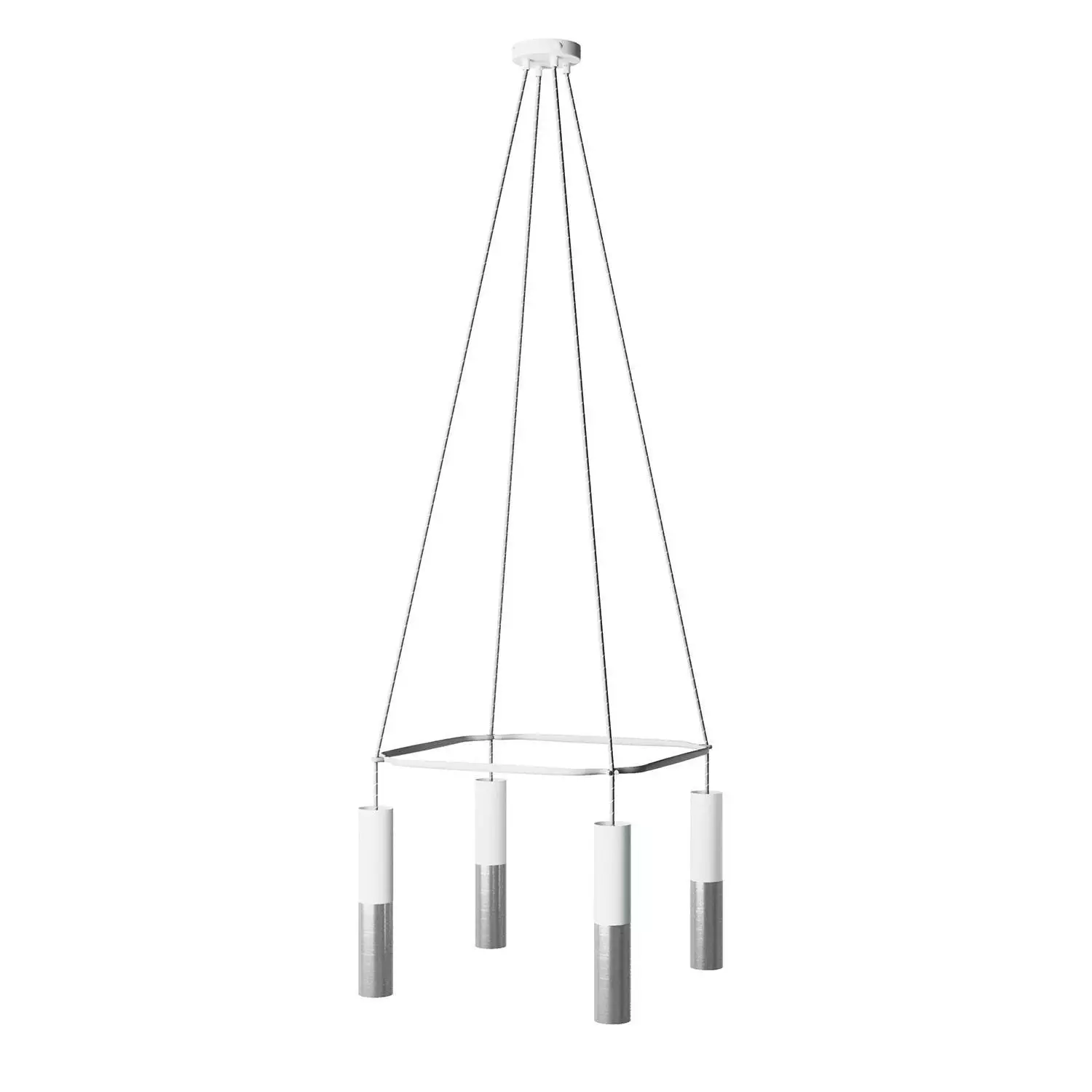 4 Pendels Cage Tub-E14 Split color Lamp