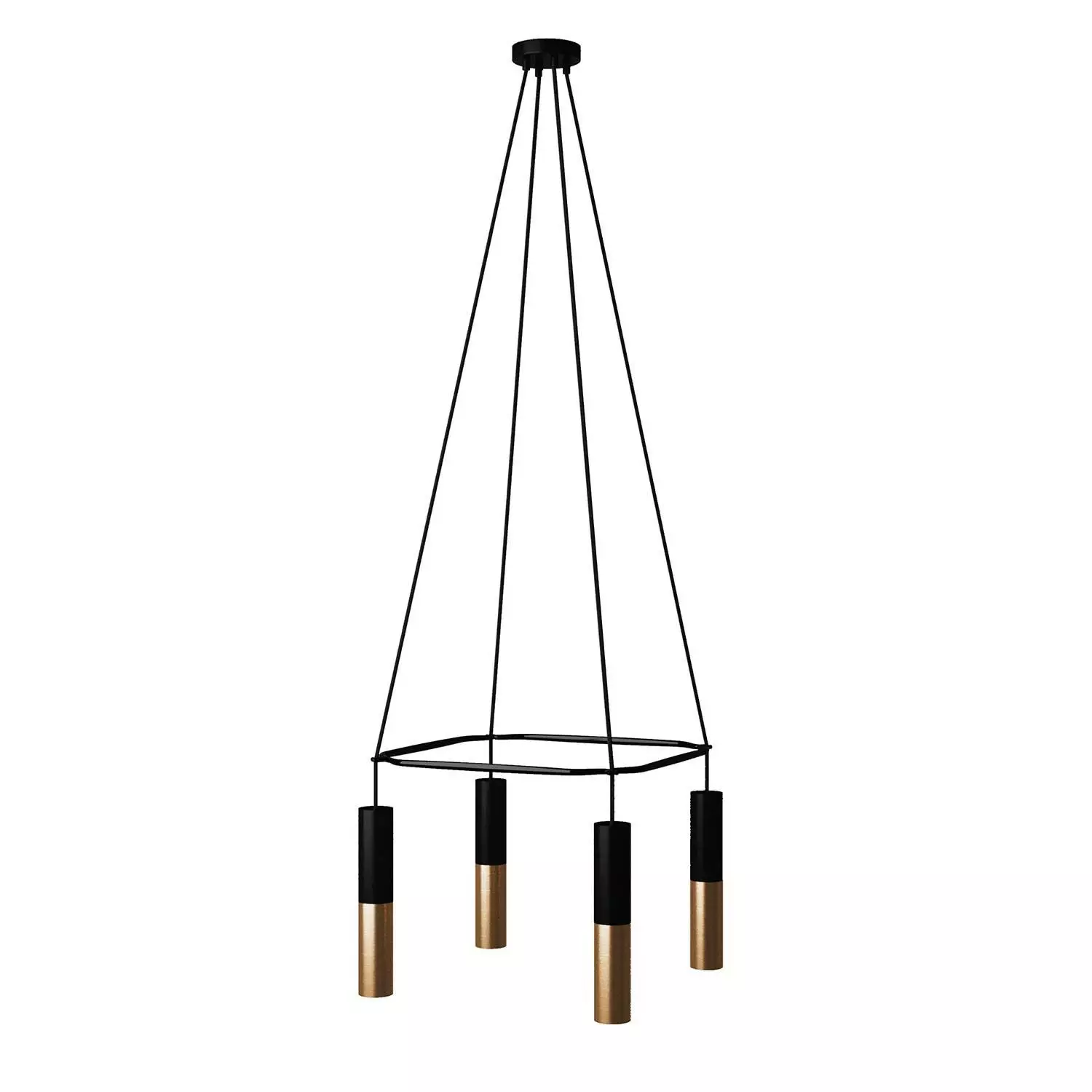 4 Pendels Cage Tub-E14 Split color Lamp