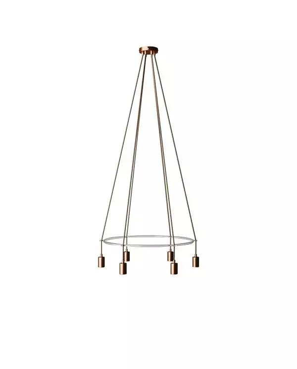 6 Pendels Cage Globe Lamp