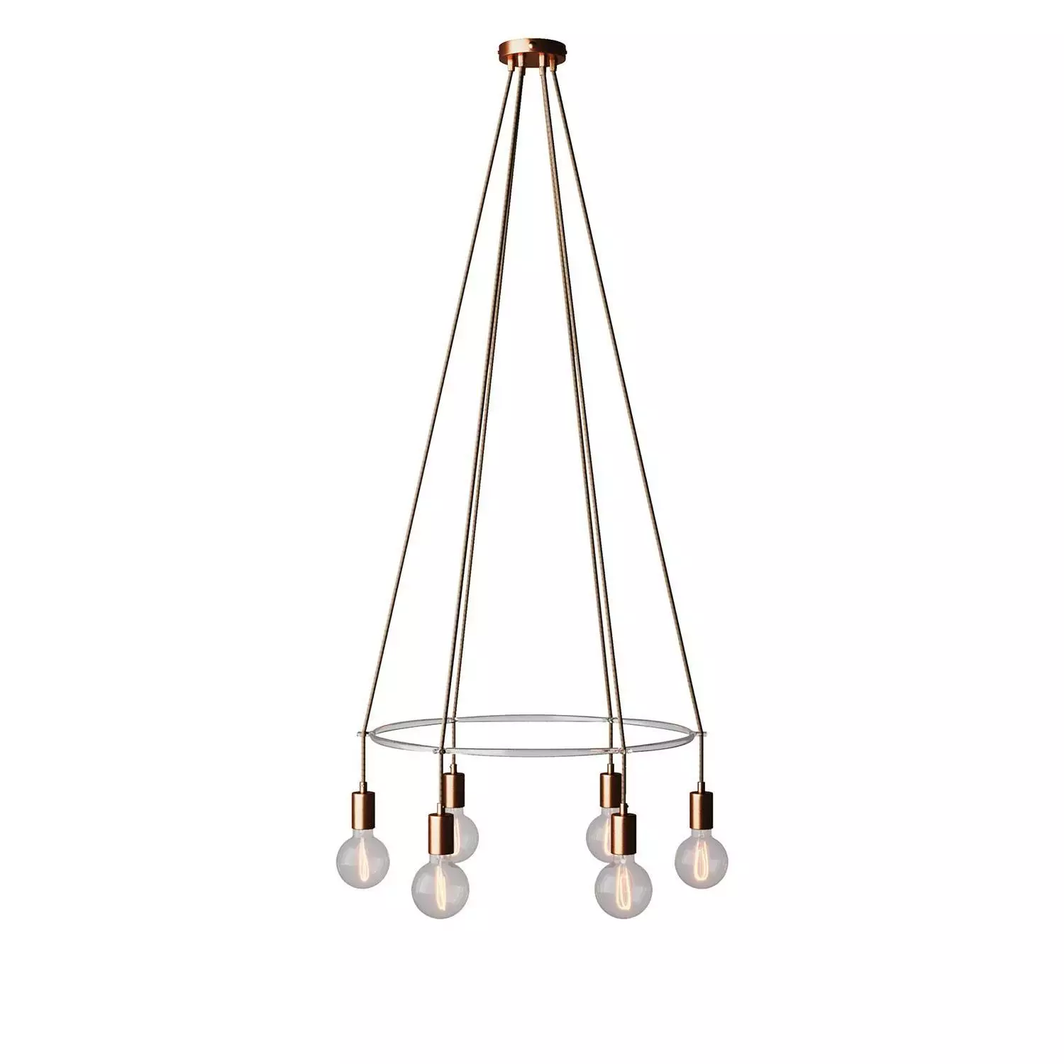 6 Pendels Cage Globe Lamp