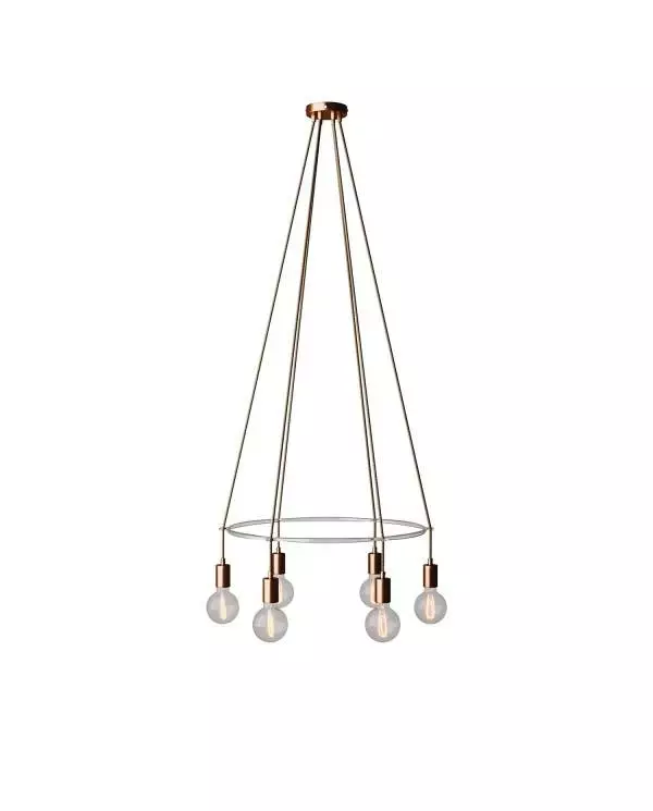 6 Pendels Cage Globe Lamp