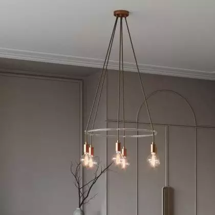 6 Pendels Cage Globe Lamp