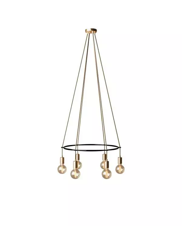 6 Pendels Cage Globe Lamp