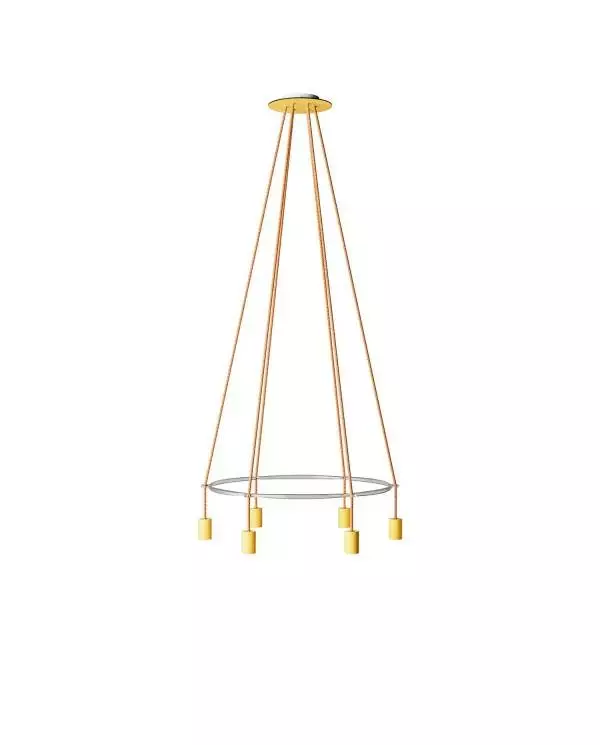 6 Pendels Cage Edison ST64 Lamp