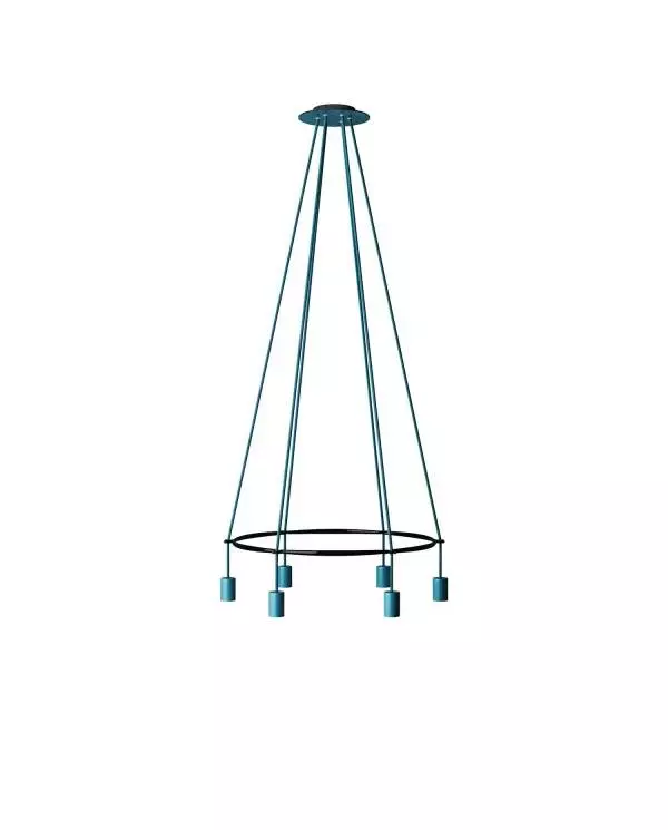 6 Pendels Cage Edison ST64 Lamp