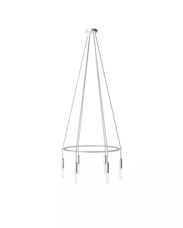 6 Pendels Cage P-Light Lamp