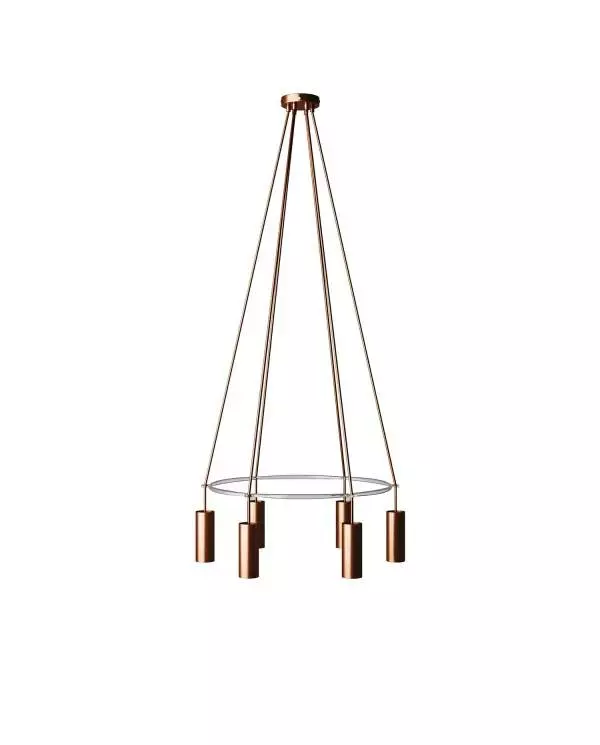 6 Pendels Cage Tub-E14 Lamp