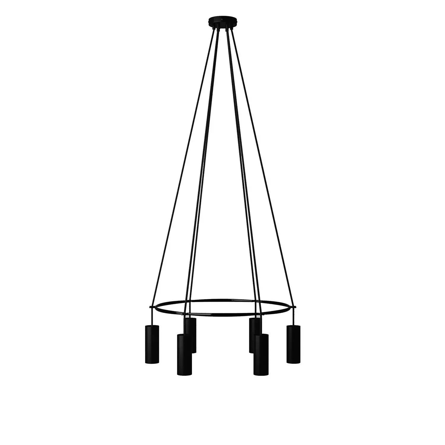 6 Pendels Cage Tub-E14 Lamp