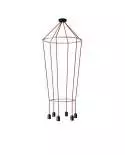 6 Pendels dubbele Ring Cage Globe Lamp