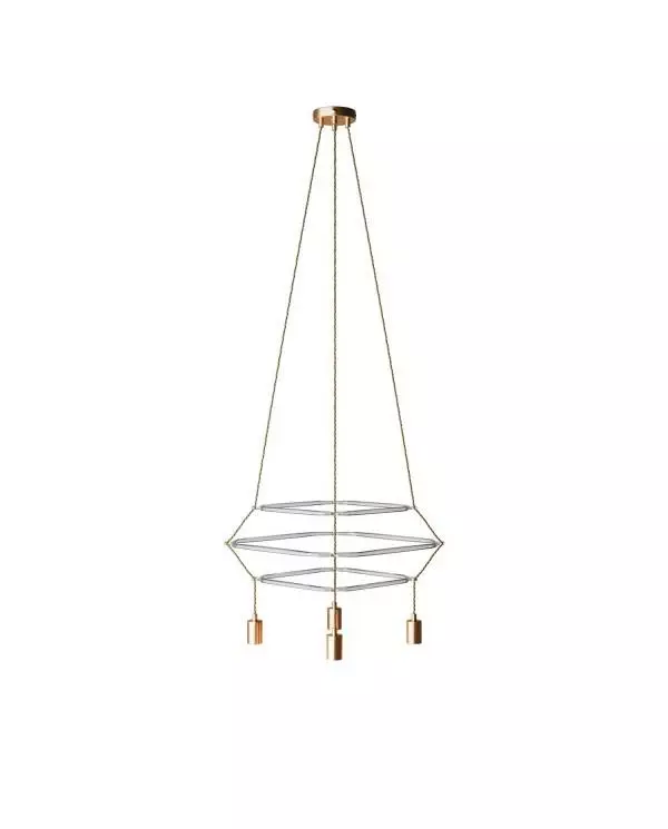 4 Pendels 3 Ringen Cage Rodi Lamp