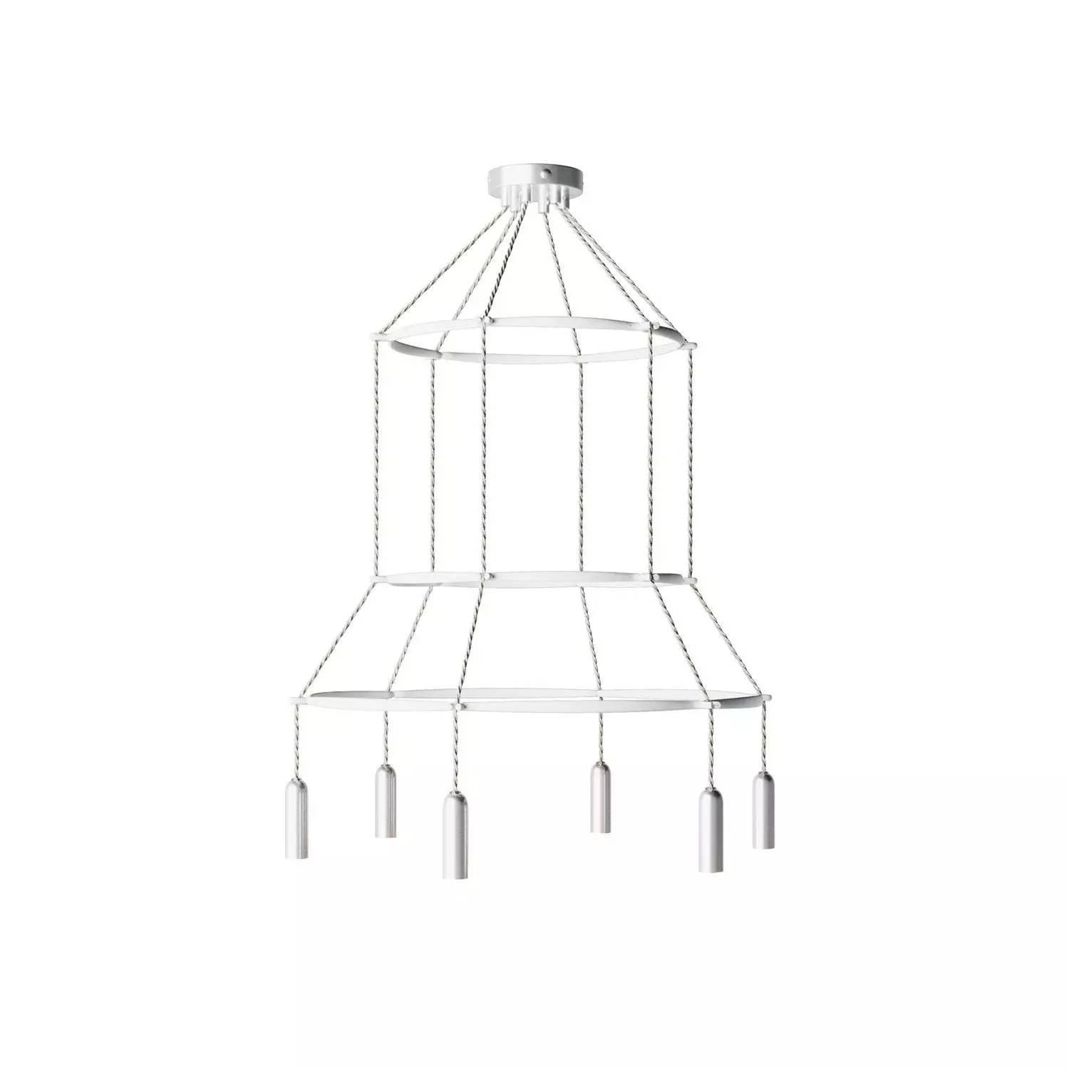 6 Pendels 3 Ringen Cage P-Light Dash Lamp