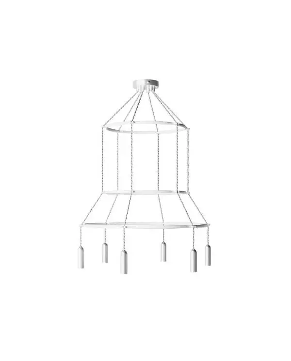 6 Pendels 3 Ringen Cage P-Light Dash Lamp