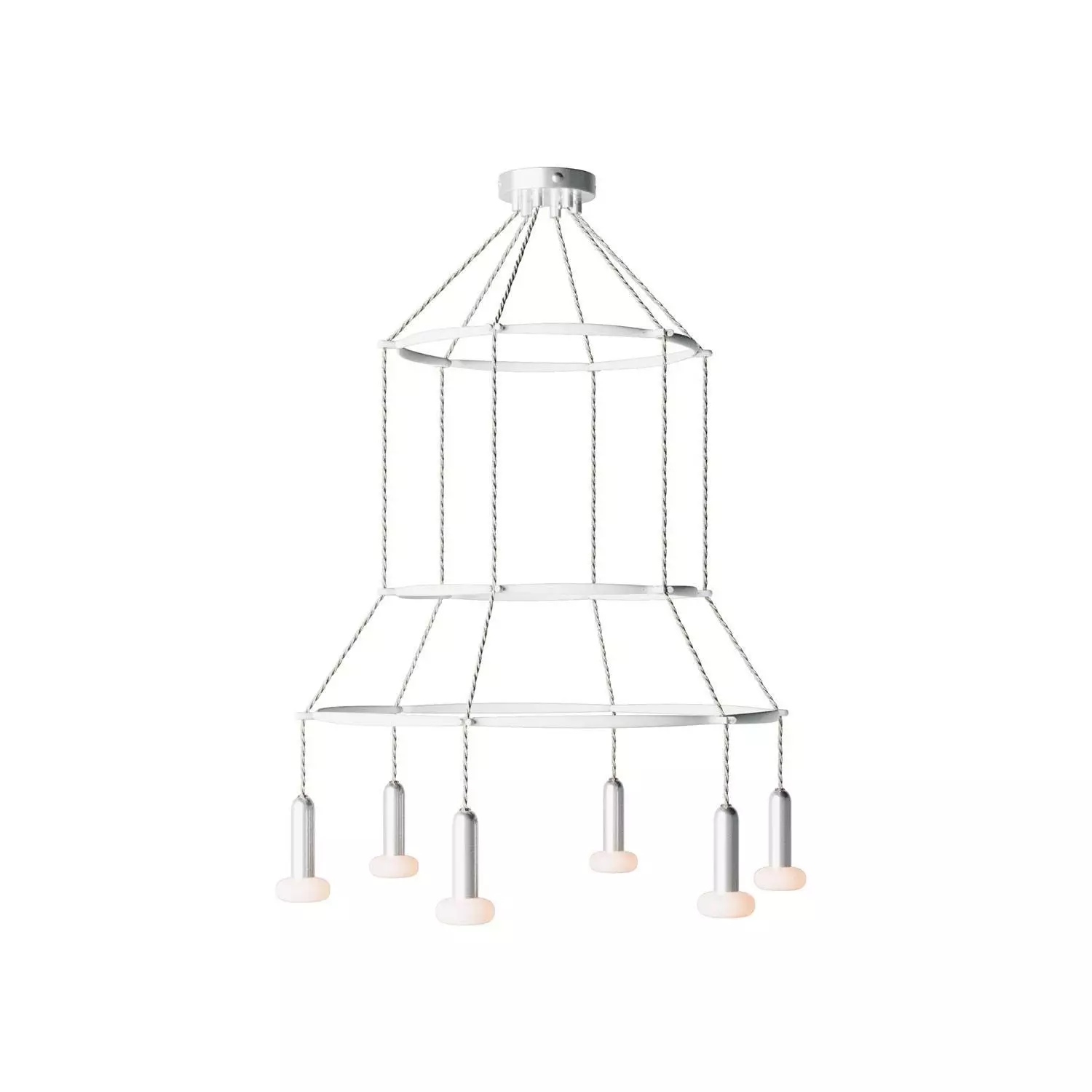 6 Pendels 3 Ringen Cage P-Light Dash Lamp