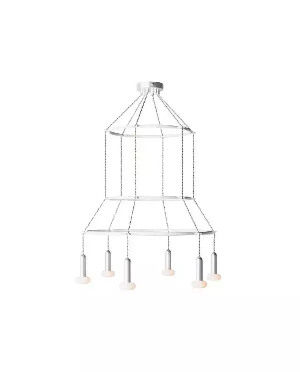 6 Pendels 3 Ringen Cage P-Light Dash Lamp