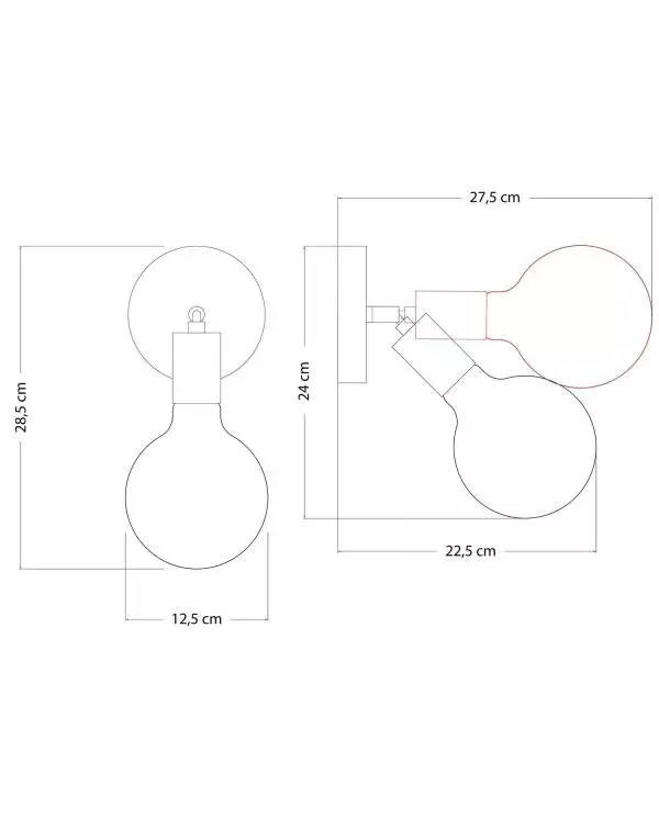 Fermaluce Lamp met metalen scharnier met porseleinen LED lichtbron