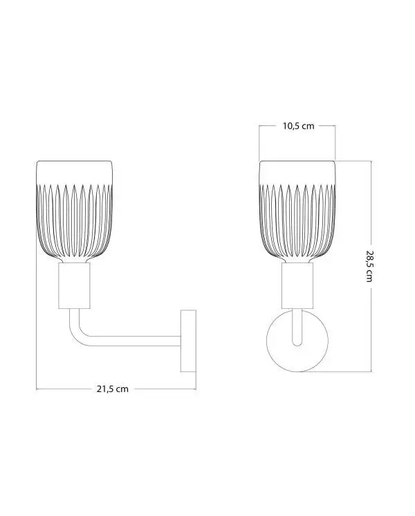 Fermaluce Elle metalen lamp met kristallen LED lichtbron